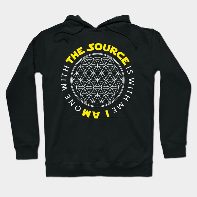 The Source is with me (flower of life) - dark colors Hoodie by YelloCatBean